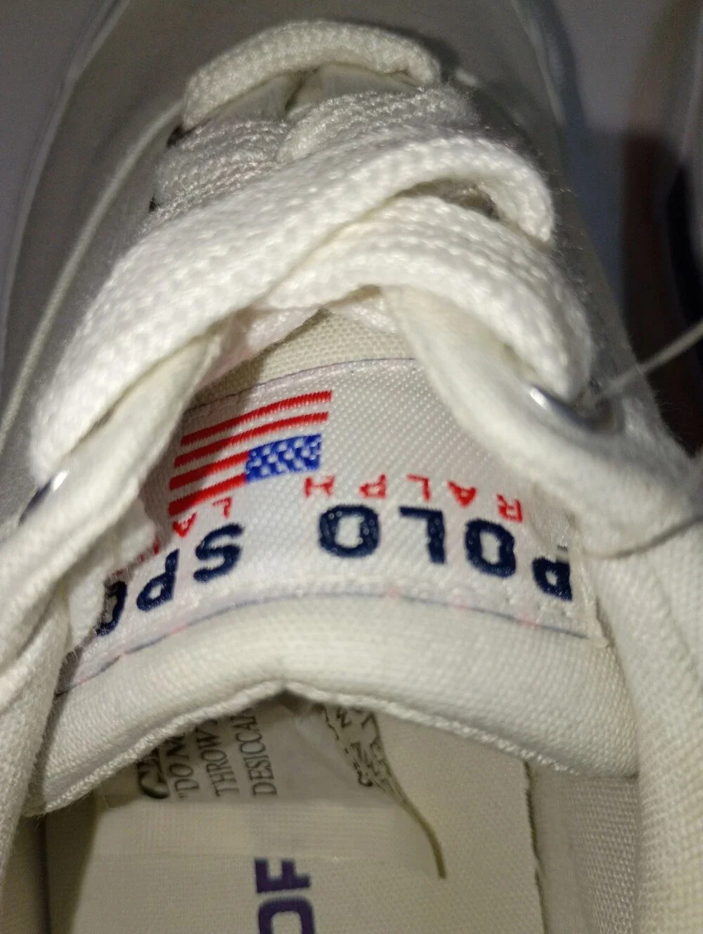 VTG Polo Sport Ralph Lauren CLipper White Canvas Shoes Mens Size 9D NEW WITH BOX